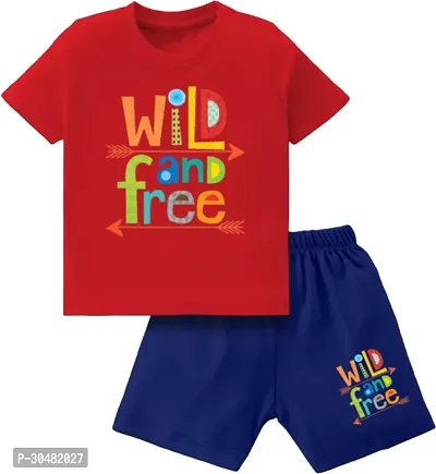 Fabulous Cotton Printed T-Shirt With Short For Boys