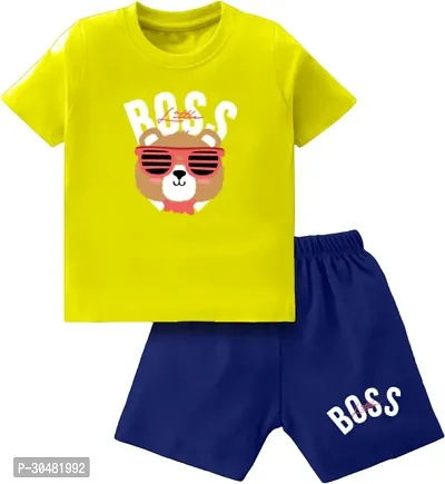 Fabulous Cotton Printed T-Shirt With Short For Boys