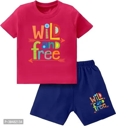 Fabulous Cotton Printed T-Shirt With Short For Boys