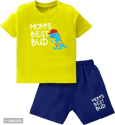 Fabulous Cotton Printed T-Shirt With Short For Boys-thumb0