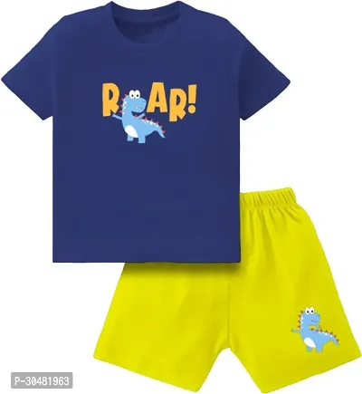 Fabulous Cotton Printed T-Shirt With Short For Boys