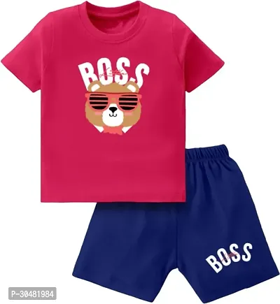 Fabulous Cotton Printed T-Shirt With Short For Boys