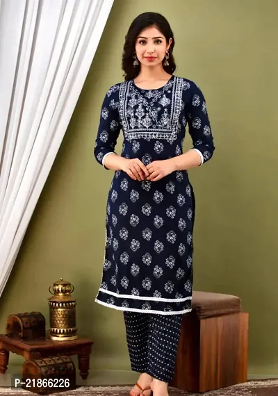 Stylish Cotton Kurta Bottom Set For Women-thumb0