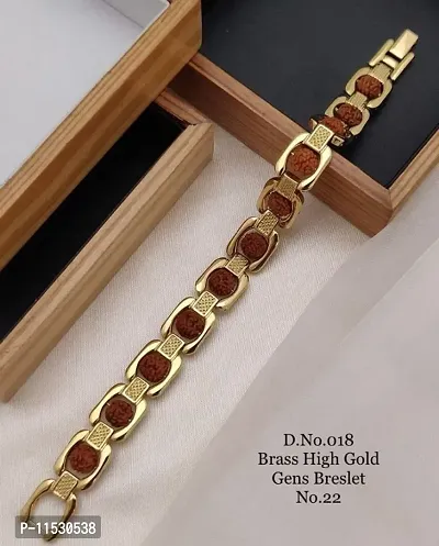 Fancy Brass Mens Bracelet-thumb0