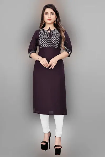 Elegant Rayon Embroidered Kurta For Women