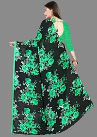 Printed daily wear Georgette Saree with Blouse-thumb1