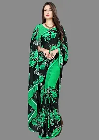 Printed daily wear Georgette Saree with Blouse-thumb4