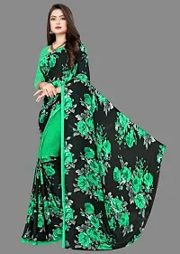 Printed daily wear Georgette Saree with Blouse-thumb3