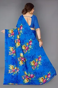 Printed daily wear Georgette Saree with Blouse-thumb2
