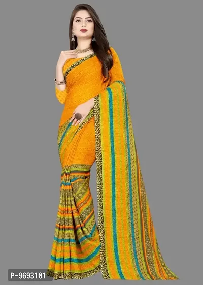 Floral Print Daily Wear Georgette Saree-thumb0