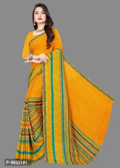 Floral Print Daily Wear Georgette Saree-thumb3