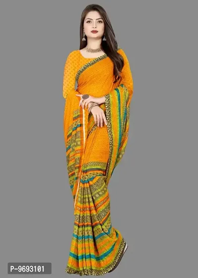 Floral Print Daily Wear Georgette Saree-thumb4