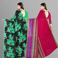 Printed Daily Wear Georgette Saree Combo-thumb3