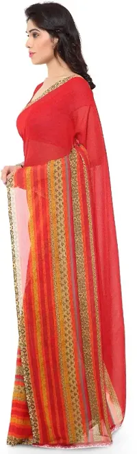 Daily Wear georgette Saree with unstitched Blouse Piece-thumb1