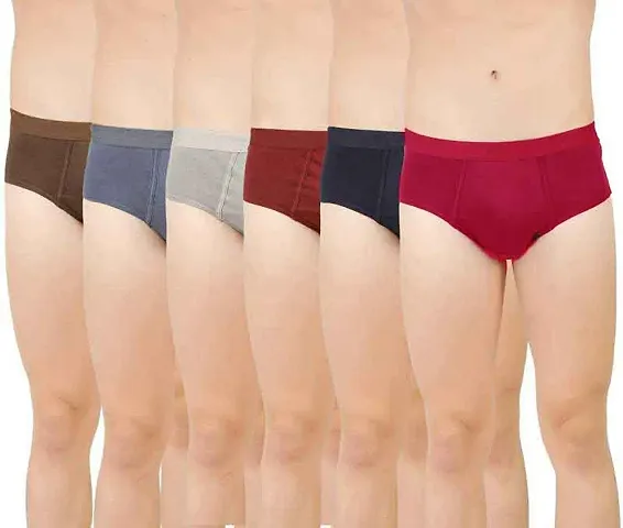 Pack Of 6 Solid Cotton Briefs
