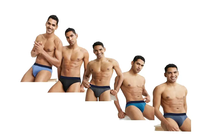 Classic Blend Solid Brief for Men, Pack of 5