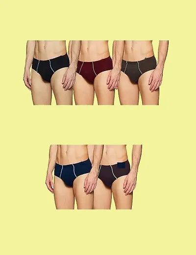 Stylish Solid Brief for Men, Pack of 5