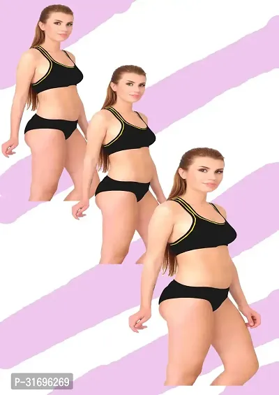 Women New Sports Lingerie Set Combo Pack Of 3-thumb0