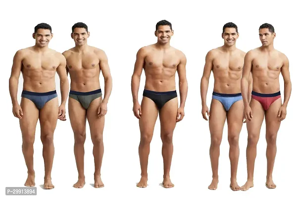 Stylish Cotton Solid Brief for Men, Pack of 5