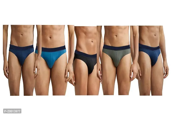 Stylish Cotton Solid Brief for Men, Pack of 5