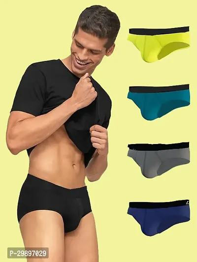 Stylish Cotton Solid Brief for Men, Pack of 5