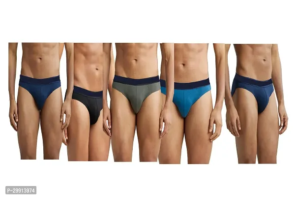 Stylish Cotton Solid Brief for Men, Pack of 5