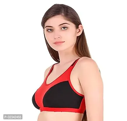 Latest Multicoloured Cotton Blend Sports Bra (Combo of 2)-thumb2