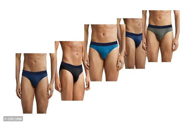 Stylish Cotton Solid Brief for Men, Pack of 5