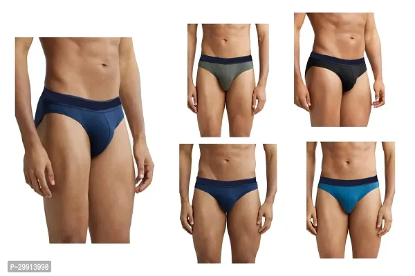 Stylish Cotton Solid Brief for Men, Pack of 5