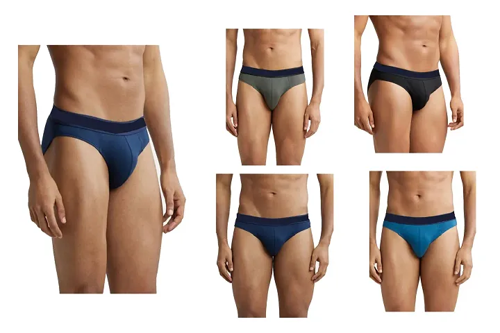 Classic Blend Solid Brief for Men, Pack of 5