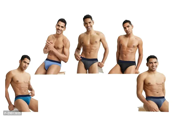 Stylish Cotton Solid Brief for Men, Pack of 5