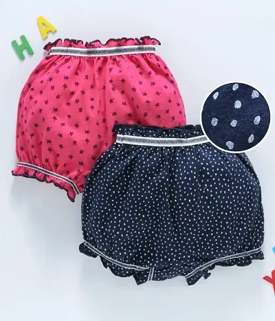 Pack Of 2 Cotton Printed Kids Bloomers