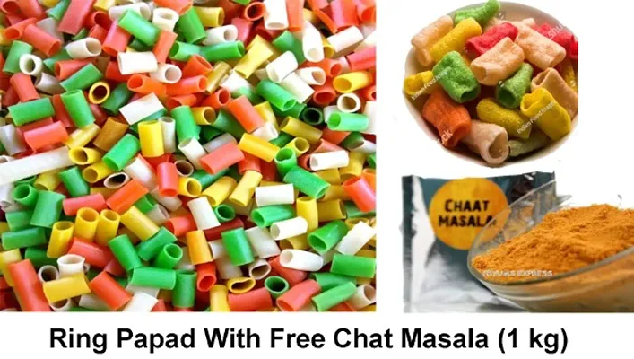 Tastey Home Made Ring Papad With Free Chat Masala (1kg)-Price Incl. Shipping