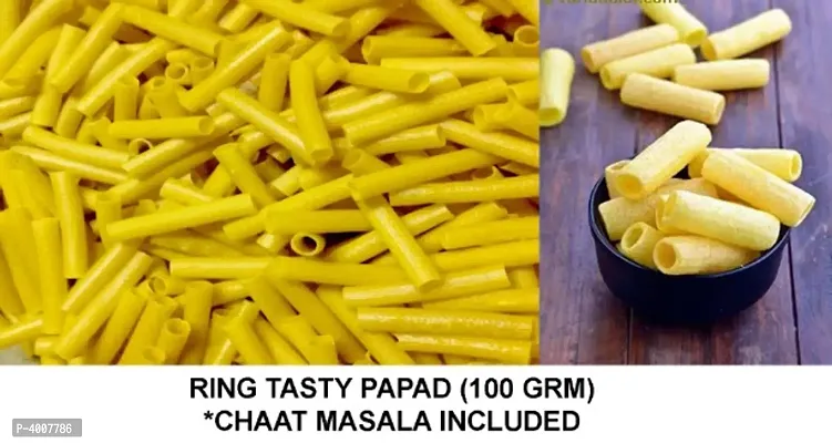 RING PAPAD WITH CHAAT MASALA INCLUDED (100 GRM)-Price Incl. Shipping-thumb0
