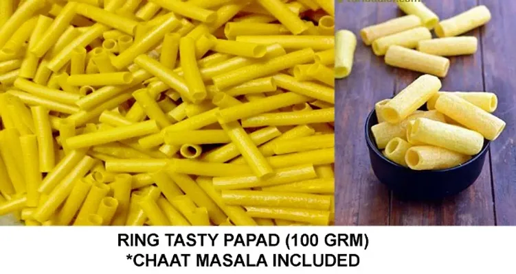 RING PAPAD WITH CHAAT MASALA INCLUDED (100 GRM)-Price Incl. Shipping