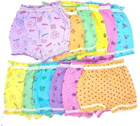 Stylish Fancy Blend Panty For Kids Girls Pack Of 12