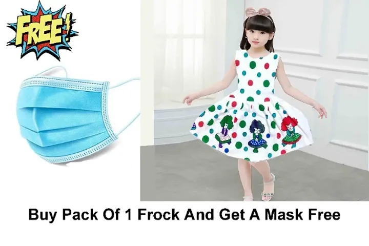 Kids Hosiery Pack of 1 Frock With Mask and Combo Pack of 3
