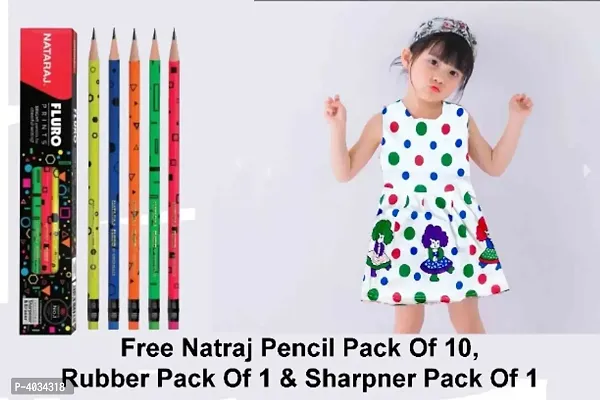 Kid's Imported Trendy Summer Frock With Free Educational Gifts-thumb0