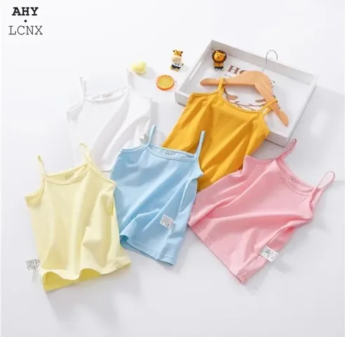 Pack Of 4,5 & 6 Cotton Camisole For Girls