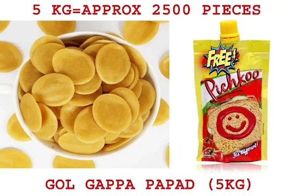 Homemade Gol Gappa Papad With Free Souce (5kg)