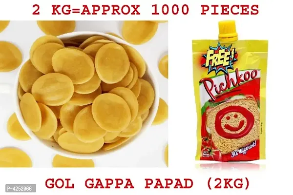 Homemade Gol Gappa Papad With Free Souce (2kg)-thumb0