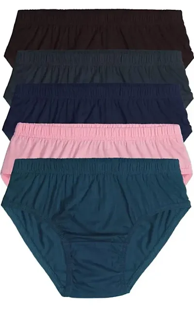 Comfortable Multicolored solid Cotton Panty Combo for Women