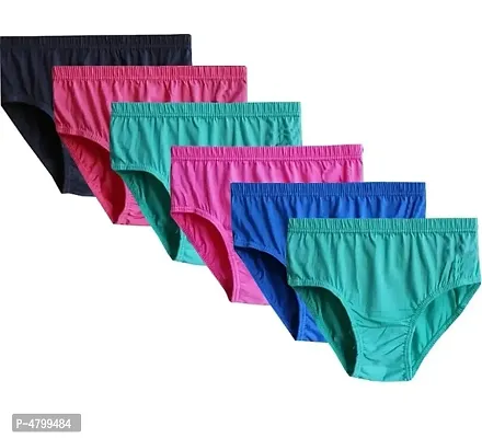 Women Trendy Solid Brief Pack Of 6-thumb0