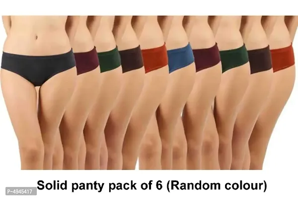 trending new fancy cotton panty / breifs / underwear pack of 6 ( random  multi color )