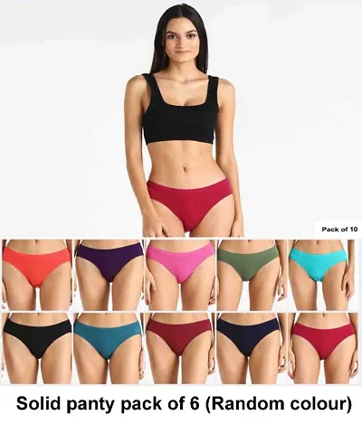 Trendy Solid Cotton Brief for Women