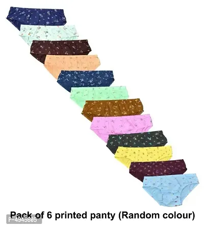 Multicoloured Cotton Briefs For Women
