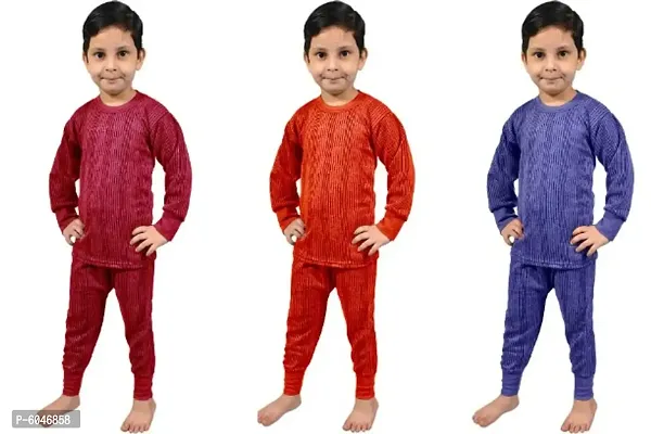 Kids Unisex Thermal Set pack of 3 (Random Colour)