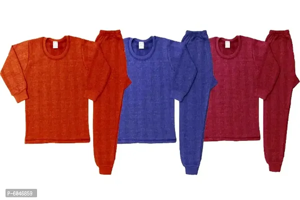 Kids Unisex Thermal Set pack of 3 (Random Colour)