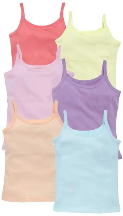 Camisole for Girls (Multicolor, pack of 6)