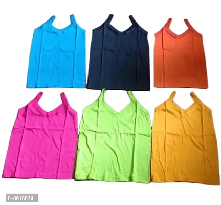 Camisole for Girls (Multicolor, pack of 6)-thumb0